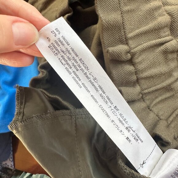 ZARA Paperback Waist Olive Green Trousers Pants Slacks Size XS Stretch - Picture 8 of 8